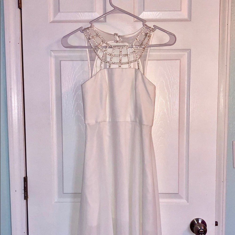 White evening gown